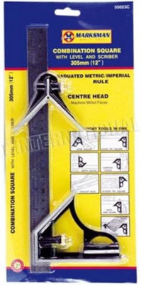 Adjustable Combination Square 12 Inch Engineers Square Angle And Spirit Level Scribe