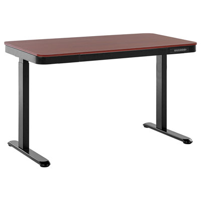 Adjustable Desk Electric 120 x 60 cm Dark Wood KENLY