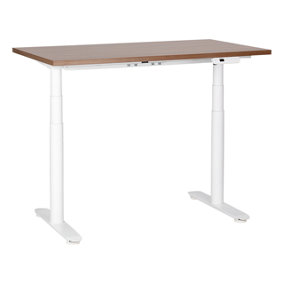 Adjustable Desk Electric 120 x 72 cm Dark Wood DESTINAS