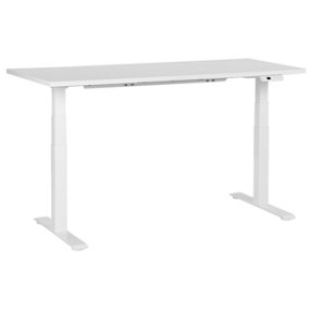 Adjustable Desk Electric 160 x 72 cm White DESTINES Various Sizes