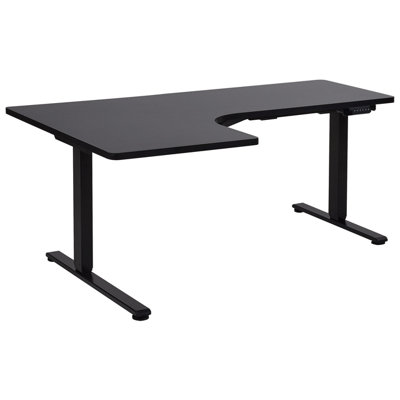 Adjustable Desk Electric Left Hand Black DESTINES