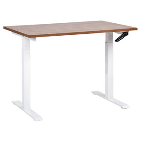 Adjustable Desk Manual 120 x 72 cm Dark Wood DESTINES Various Sizes