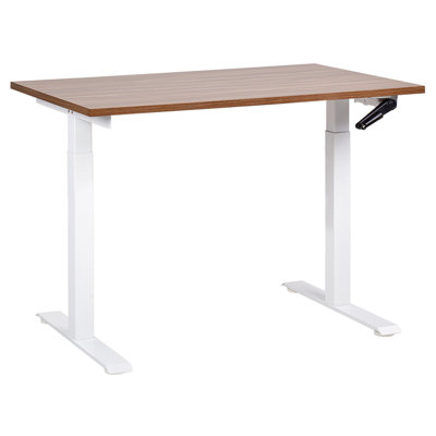 Adjustable Desk Manual 120 x 72 cm Dark Wood DESTINES