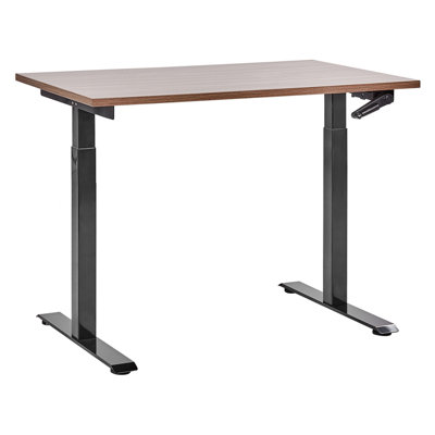 Adjustable Desk Manual 120 x 72 cm Dark Wood DESTINES