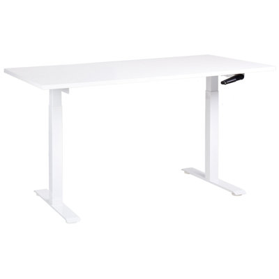 Adjustable Desk Manual 160 x 72 cm White DESTINES