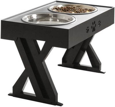Adjustable Elevated Dog Bowl Stand, Non-Slip Raised Pet Feeder for