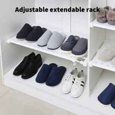 Adjustable Extendable Closet Shelf Rack Wardrobe Cupboard Storage ...