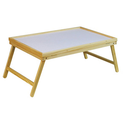 Adjustable Folding Wooden Bed Tray with Sturdy Legs for Comfort