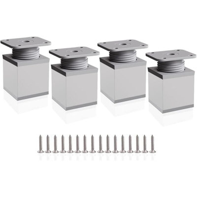 Adjustable Furniture Legs 4Pcs 50mm Cabinet Legs Adjustable Height 0 to ...