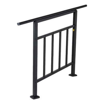 Adjustable Galvanised Steel Handrail 2-3-Step Garden Stairs Safety Grab ...