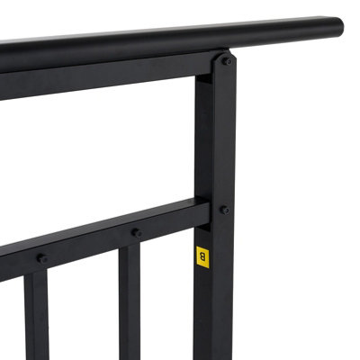 Adjustable Galvanised Steel Handrail 3-4-Step Garden Stairs Safety Grab ...