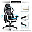 Adjustable Gaming Chair Ergonomic Computer Chair - White&Black