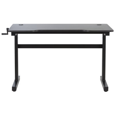 Adjustable Gaming Desk with RGB LED Lights 120 x 60 cm Black DURBIN