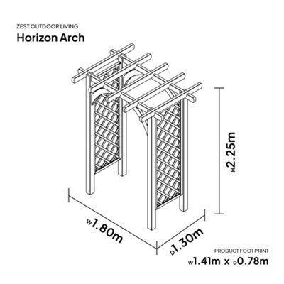 Adjustable Garden Arch Horizon Arch by Zest Outdoor Living