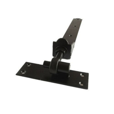 Adjustable Gate Hinges Pair 450mm 18" Black Heavy Duty Hook and Band Stable