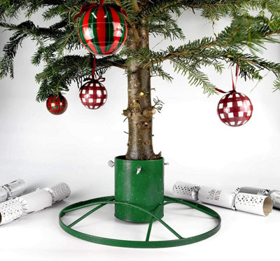 Adjustable Green Christmas Tree Stand 1L Water Reservoir Steel Base 3 ...