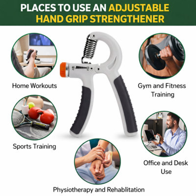 Adjustable Hand Grip Strengthener 10 to 40kg Hand Exerciser for Wrist ...