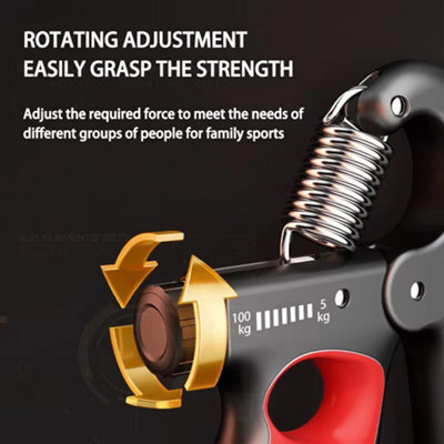 Adjustable Hand Grip Strengthener 5 to 150kg Wrist Forearm Exerciser ...