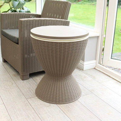 Adjustable Height Ice Bucket Table - Polypropylene - H44.2 x W42.5 x ...