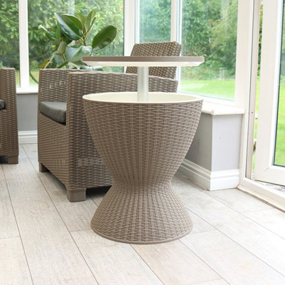 Rattan ice deals bucket table b&q