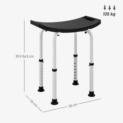 Adjustable Height Non Slip Bath Stool