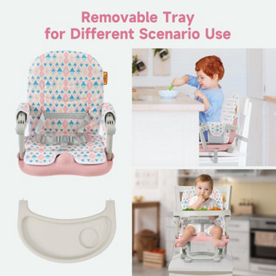 Adjustable High Chair for Babies and Toddlers Booster Seat for Table Pink