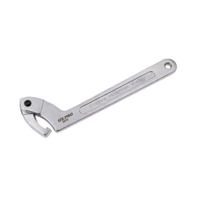 Lobster Adjustable Wrench Snap On Hook Spanner Keeomi JHWO-474 Adjustable Pin Spanner Wrench With Span Diameter Of 2 To 4 3 4 Inch Ideal For Adjusting Collars Lock Nut Rings And Bearings