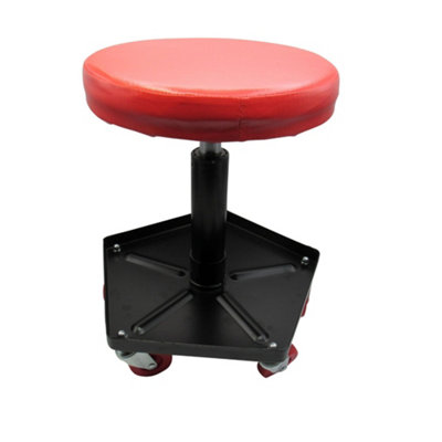 Adjustable Mechanic Stool (Garage Workshop Creeper Wheel Rolling Workbench Seat)