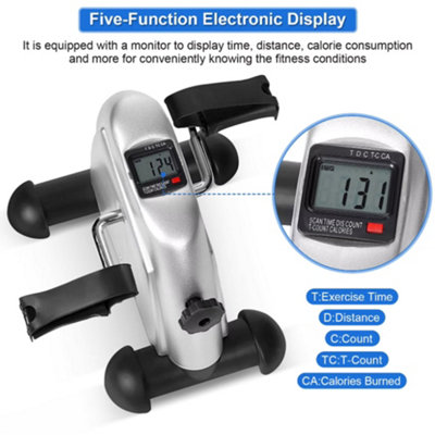Adjustable Mini Exercise Bike Pedal Exerciser Arm Leg Cycle Machine ...