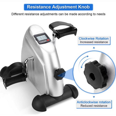 Adjustable Mini Exercise Bike Pedal Exerciser Arm Leg Cycle Machine ...