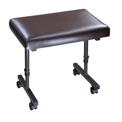 Adjustable Padded Leg Rest with Easy-Clean Vinyl and Castors for Home ...