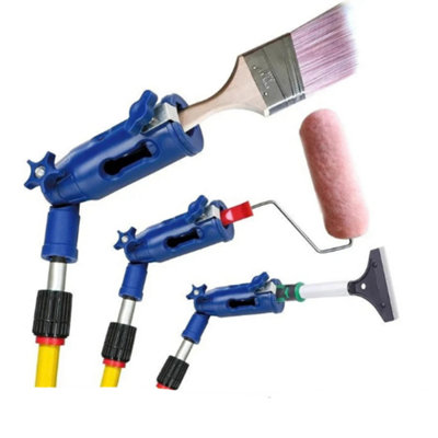 Adjustable Paint Brush Extension Pole Holder Multi-Angle Tool Adaptor