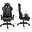 Adjustable PC Gaming Chair with Footrest, rgonomic Reclining Swivel Chair
