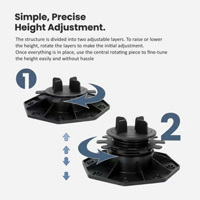 Adjustable Pedestal Support for Paving Decking 18-28mm (Box of 10)