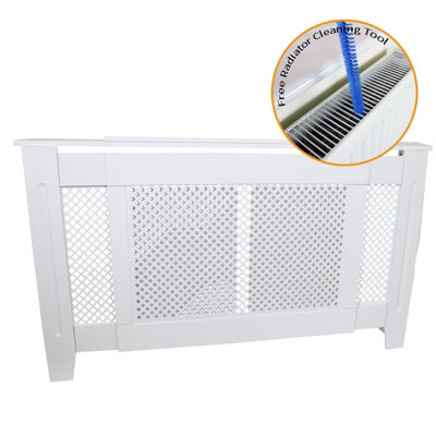 Adjustable Radiator Cover MDF White 1400mm  1920mm Price Comparisons | Compare The Build