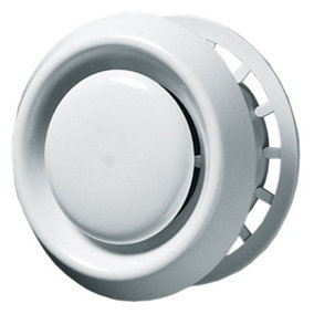Adjustable Round Ventilation Diffuser Extract Air Valve Circular Ceiling Mounted Vent Grille MVHR - 100mm 4" dia
