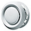Adjustable Round Ventilation Diffuser Extract Air Valve Circular Ceiling Mounted Vent Grille MVHR - 150mm 6" dia