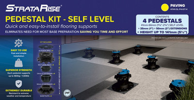 Adjustable Self Levelling Pedestal Kit for Pavers / Paving and Joist ...