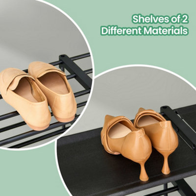 Adjustable Shoe Rack, 8-Tier Shoe Organiser, Shoe Shelf, Metal and Non ...