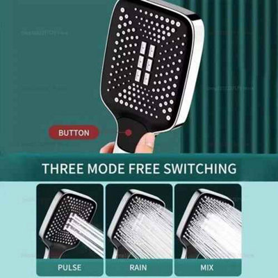 Adjustable Shower Head 3 Mode High Pressure Rainfall Showerhead