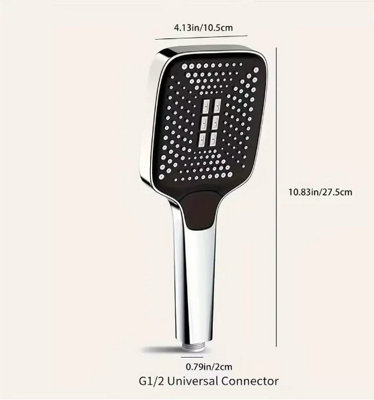 Adjustable Shower Head 8 Mode Rainfall Shower Large Flow Showerhea 4 Mode Adjustable Rainfall Shower Head Large Flow Showerhead High Pressure  Water Saving Shower Head Bathroom Accessories Buy cheaply on Joom