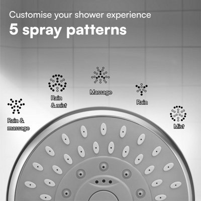 Adjustable Shower Head High Pressure Universal Handheld Showerhead 5 ...