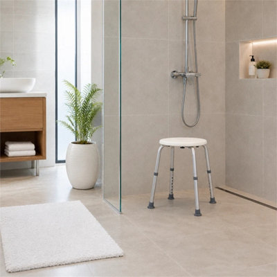 Adjustable Shower Stool with Non-Slip Feet