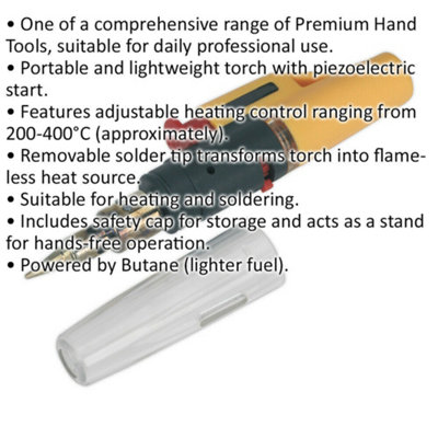 Adjustable Soldering Torch / Flameless Heat Gun - Handsfree Stand / Cap
