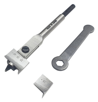 Adjustable Spade Boring Bit, 15mm - 45mm Diameter