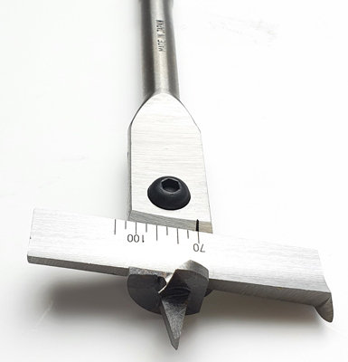 Adjustable Spade Boring Bit, 70mm - 110mm Diameter