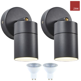 Adjustable Spot Lights Twin Pack with LED GU10s Included - Anthracite Grey