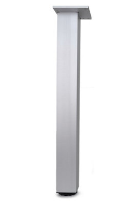 Adjustable Square Alu Breakfast Bar Worktop Support Table Leg 710mm - Colour Aluminium - Pack of 1 Price Comparisons | Compare The Build