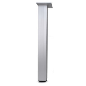 Adjustable Square Alu Breakfast Bar Worktop Support Table Leg 710mm - Colour Aluminium - Pack of 1