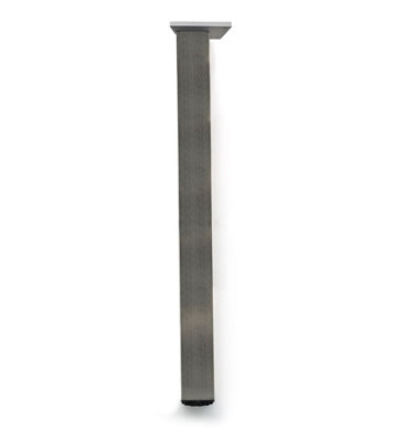 Adjustable Square Alu Breakfast Bar Worktop Support Table Leg 710mm - Colour Inox - Pack of 1